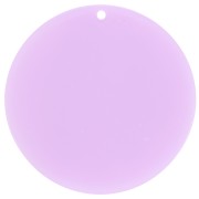 Pendentif rond en acrylique transparent 50 mm - Lilas x1