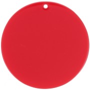 Pendentif rond en acrylique transparent 50 mm - Rouge Cadmium x1|raw }}