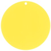 Pendentif rond en acrylique transparent 50 mm - Jaune Soleil x1|raw }}