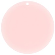 Pendentif rond en acrylique transparent 50 mm - Rose pâle x1|raw }}