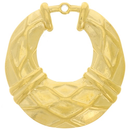 Pendentifs gouttes évidés effet tressé 31x29 mm - Acier inoxydable 304L Doré x2