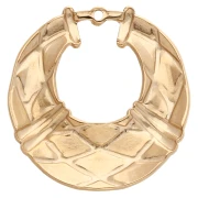 Pendentifs gouttes évidés effet tressé 31x29 mm - Acier inoxydable 304L Doré x2