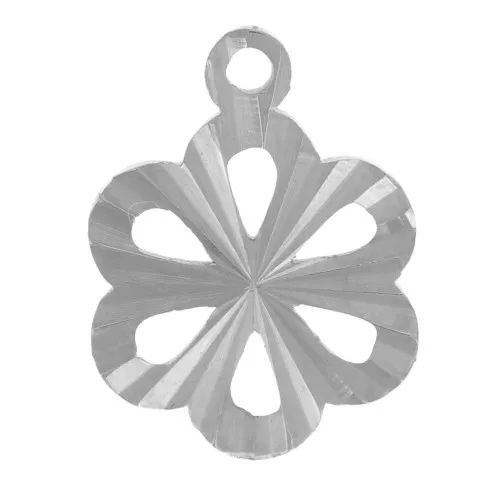 Breloque fleur striée 8 mm Acier inoxydable 304L x1