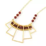 Miyuki Delica 11/0 DB0280 - Cranberry Lined Crystal Luster x8g