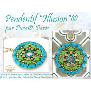 Perles en verre Hélios® par Puca® 6x10mm - La Divine Pistachio Mat x10g