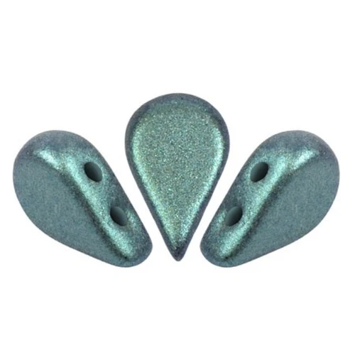 Perles en verre Amos® par Puca® 5x8 mm - Stardust Green x10g
