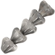 Perles fleurs cloches en verre 5x6 mm - Crystal Chrome x10