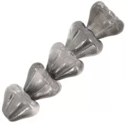 Perles fleurs cloches en verre 5x6 mm - Crystal Chrome x10
