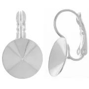 Dormeuses porte-cabochon à coller PureCrystal 1122 12 mm Argenté x2