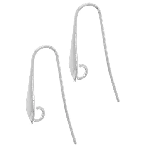 Crochets d'oreilles design goutte 19 mm - Argent 925 x2