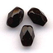 Olives facettées  6x4 mm Jet  x25|raw }}