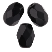 Perles olives facettées 6x4 mm - Jet  x25