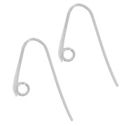 Crochets d'oreilles design goutte 15 mm - Argent 925 x2|raw }}