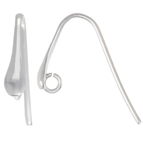 Crochets d'oreilles design goutte 15 mm - Argent 925 x2
