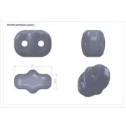 SuperDuo 2,5x5 mm Pearl Coat Charcoal x10g