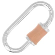 Fermoir ovale à visser 18x9 mm - Argent 925 - Resine Epoxy Nude x1|raw }}