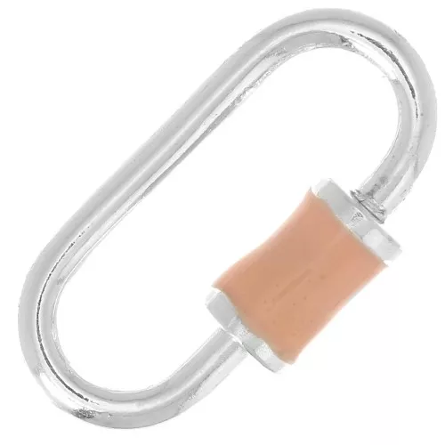 Fermoir ovale à visser 18x9 mm - Argent 925 - Resine Epoxy Nude x1