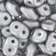 SuperDuo 2,5x5 mm Pearl Coat Silver x10g|raw }}