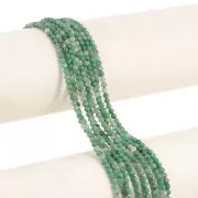 Perles rondes 3 mm en pierre gemme - Jade Africain Vert x40cm