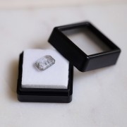 Quartz à inclusions de tourmalines rectangle 10.3x7.1 mm - 1.95 cts