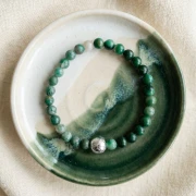 Perles rondes 6 mm pierre gemme - Jade Africain Vert x15