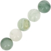 Perles rondes 6 mm pierre gemme - Jade Vert Bingshan Cui x15