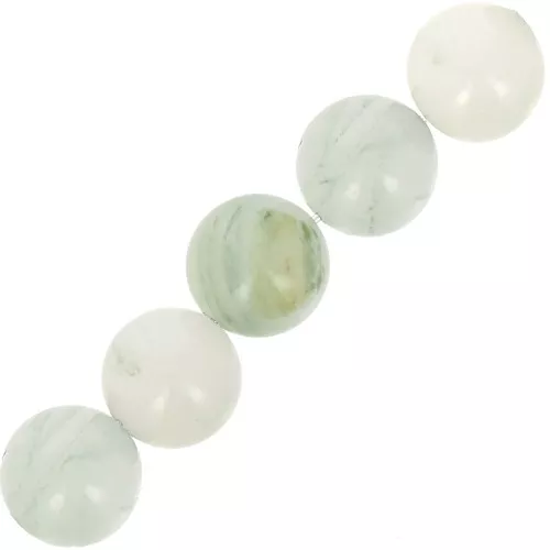 Perles rondes 8 mm pierre gemme - Jade Vert Bingshan Cui x10