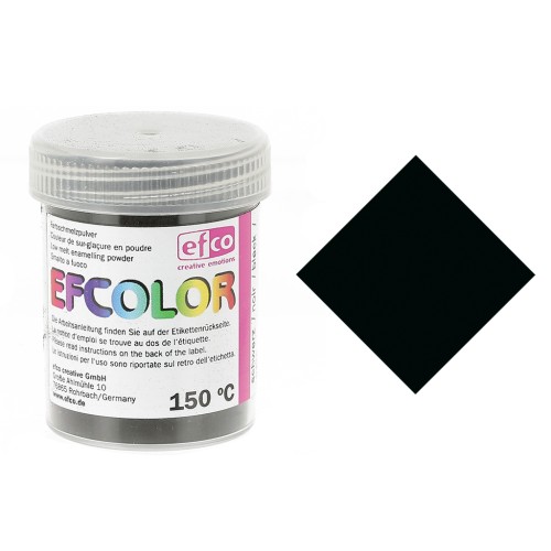 Poudre de sur-glaçure Efcolor Noir x25ml