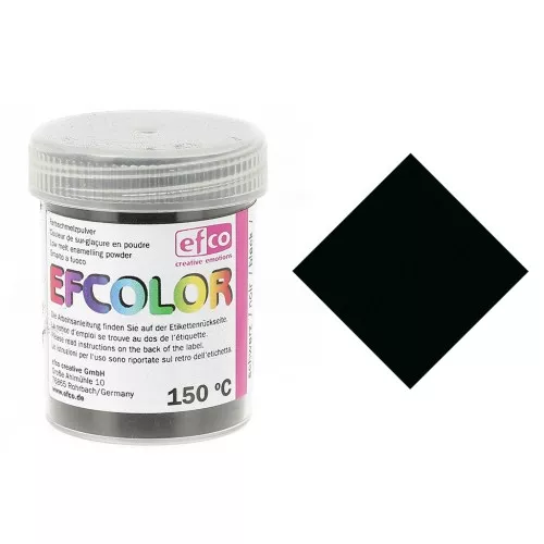 Poudre de sur-glaçure Efcolor Noir x25ml