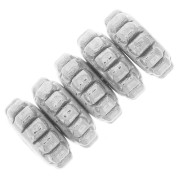 Perles rondelles avec petites boules 5 mm - Acier inoxydable 304L x5