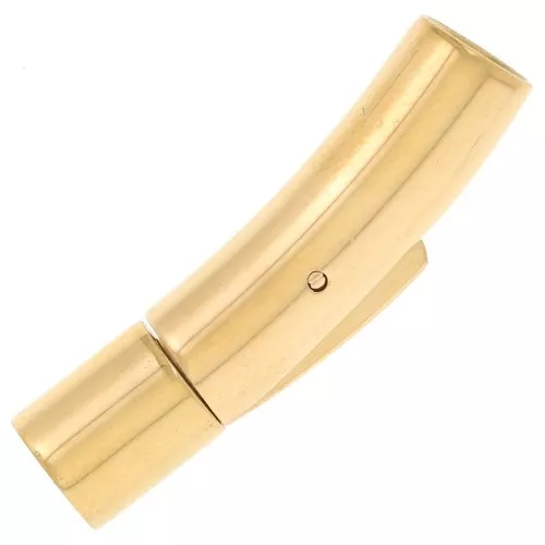 Fermoir clip 30x7 mm pour cordon 5 mm en Acier inoxydable 316L Doré x1