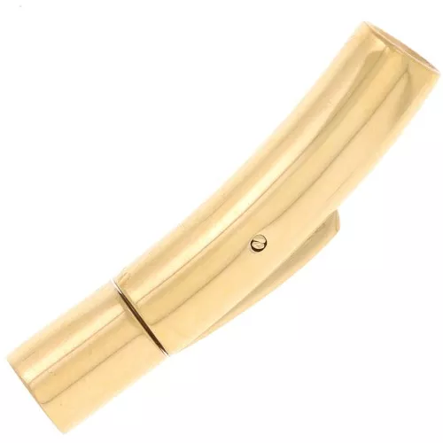 Fermoir clip 30x6 mm pour cordon 4 mm en Acier inoxydable 316L Doré x1
