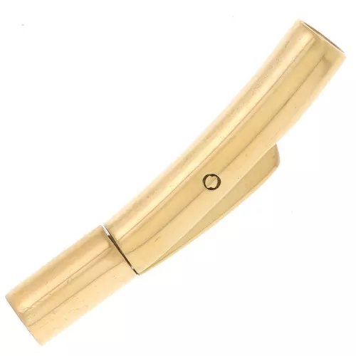 Fermoir clip 25x4 mm pour cordon 2 mm en Acier inoxydable 316L Doré x1