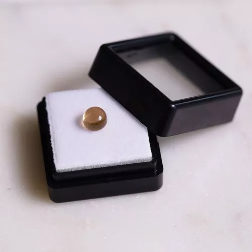 Citrine naturelle - cabochon rond - 6.1 mm - 1.1 cts x1