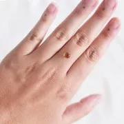 Citrine naturelle - cabochon rond - 6.1 mm x1