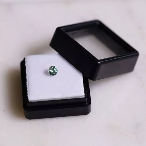 Saphir Teal rond 4 mm - 0.30 cts