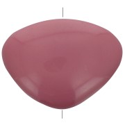 Perle plate irrégulière en résine opaque 20x27 mm - Cassis x1|raw }}