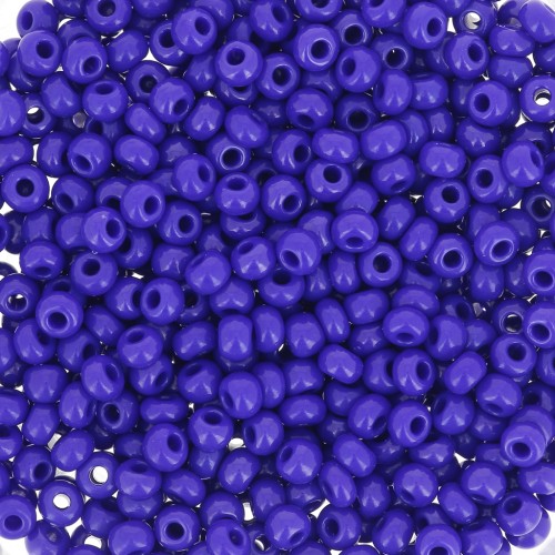 Perles rocailles Preciosa 9/0 2.5 mm - Opaque Dark Sapphire x20g