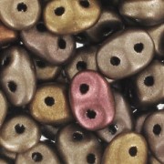 SuperDuo 2,5x5 mm Crystal Gold Rainbow x10g|raw }}