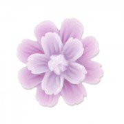 Cabochon fleur en résine  21 mm Lilas