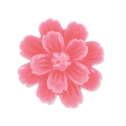 Cabochon fleur en résine  21 mm Vintage Rose