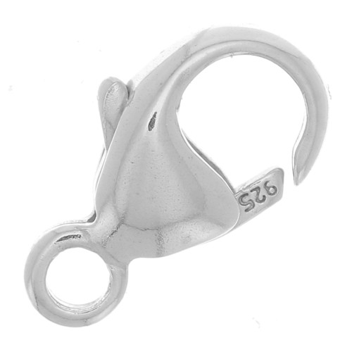 Fermoir mousqueton 9 mm en Argent 925 x1