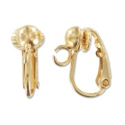 Clips d'oreilles décor boule 5 mm doré à l'or fin x 2|raw }}