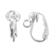 Clips d'oreilles décor boule  5 mm argenté x 2|raw }}