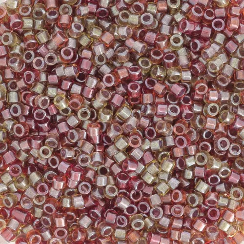 Miyuki Delica 11/0 DB0990 - Sparkling Lined Cranberry Harvest Mix x8g