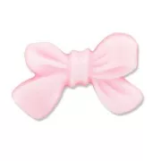 Cabochon noeud en résine 23x14 mm Rose clair