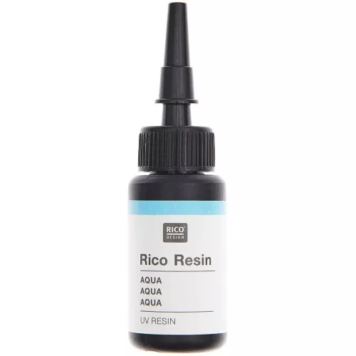 Résine UV colorée - Rico Design - Aqua x10ml