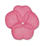 Fleur Orchidée 22 mm Framboise Frosted