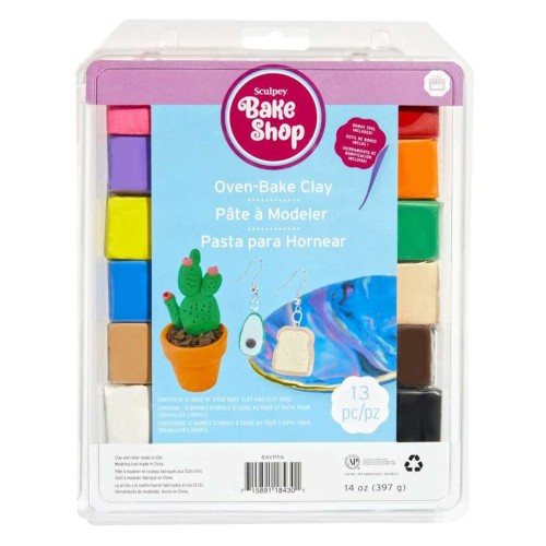 Assortiment de 12 pâtes Sculpey Bake Shop - Multicolore x1