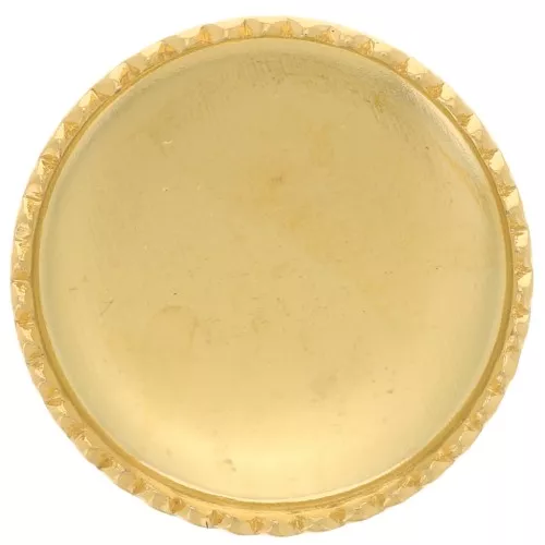 Serti rond dentelé pour cabochon 10 mm - Doré à l'or fin x1